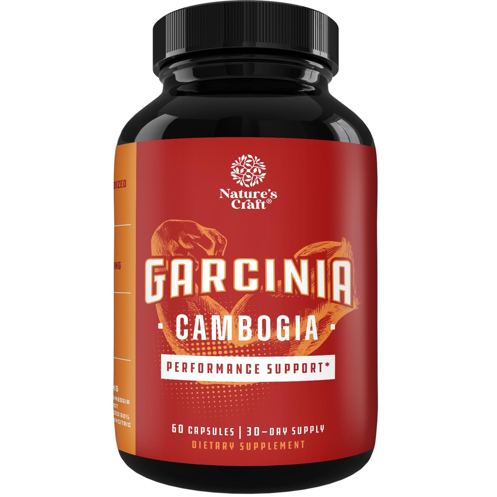 Močna Garcinia Cambogia Extract kapsule s 60% HCA - nestimulant Garcinia Cambogia hujšanje dodatek s hidroksicitrično kislino in krom za ravnotežje, energijo in metabolizem podporo - 60 Count