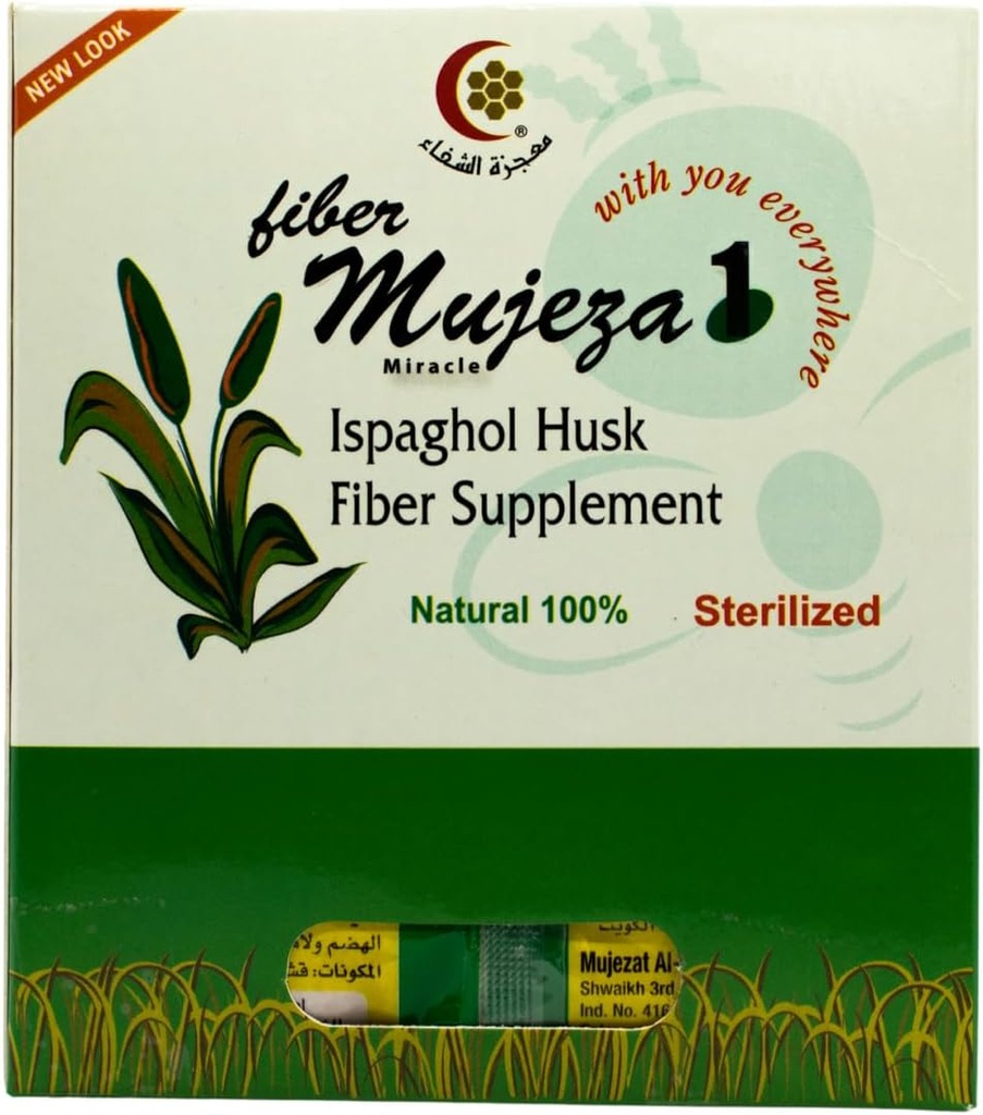 Mujeza Psyllium/Ispaghol Husk Supplement (100g) - 100% naravni organski husk Fiber, zdravo izločanje, Keto prijazno, Vegan, Gluten-free, Topen in netopen Fire Vir - Mujezat Al-Shifa
