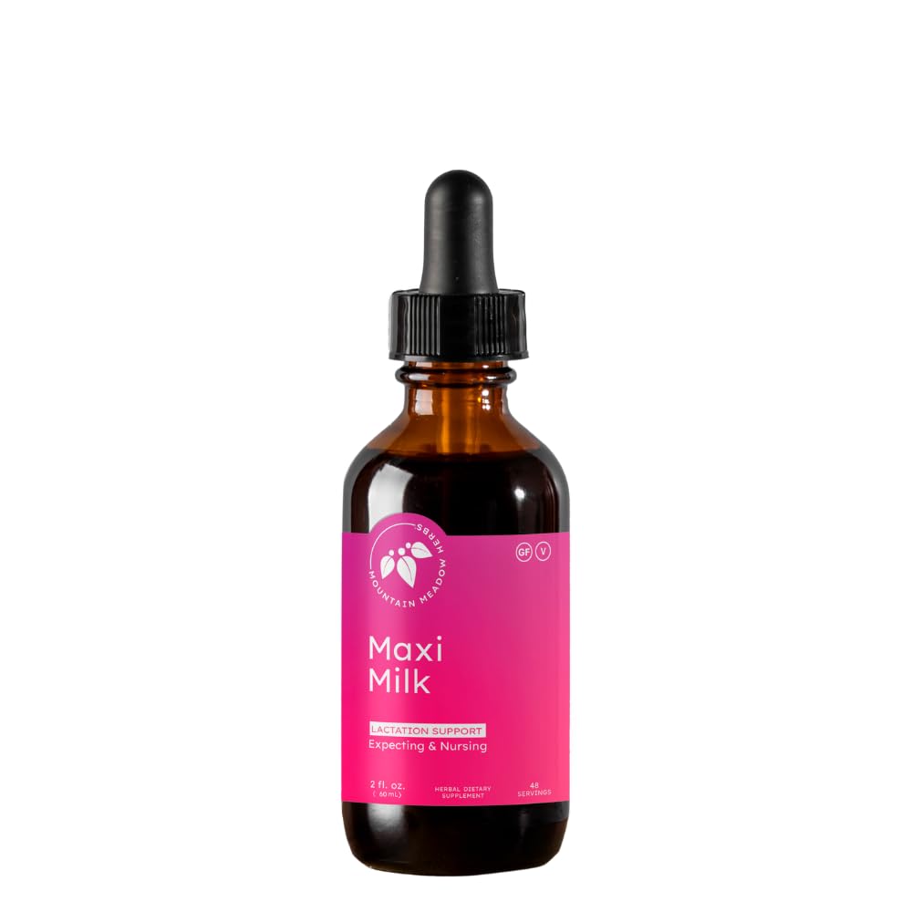 Mountain Meadow Herbs Maxi-Mleko- Naravni tekoči Dojenje Podpora za povečanje proizvodnje mleka dojk Hitro in učinkovito za dojenje mame - 2 oz