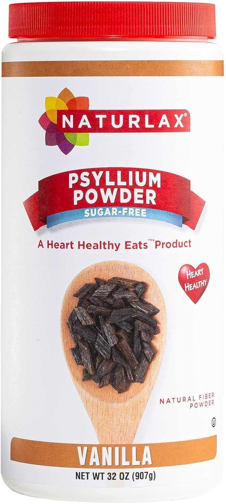 Psylium Husk Fiber v prahu, brez sladkorja, vanilija arome 32 oz