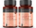Ultra Pure Krill Oil 500mg x 240 Kapsule (2 steklenici) - Izvira v neonesnaženih vodah Antarktike Zagotavlja bogato oskrbo z astaksantinom, Omega 3 in vitamin D