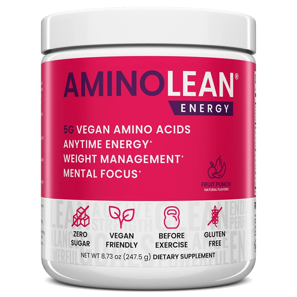 RSP HRANILNA AminoLean Pre Workout Powder, Amino Energy & Hujšanje z Veganom BCAA Aminokisline, Naravni kofein, Preworkout Boost za moške in ženske, 30 Serv