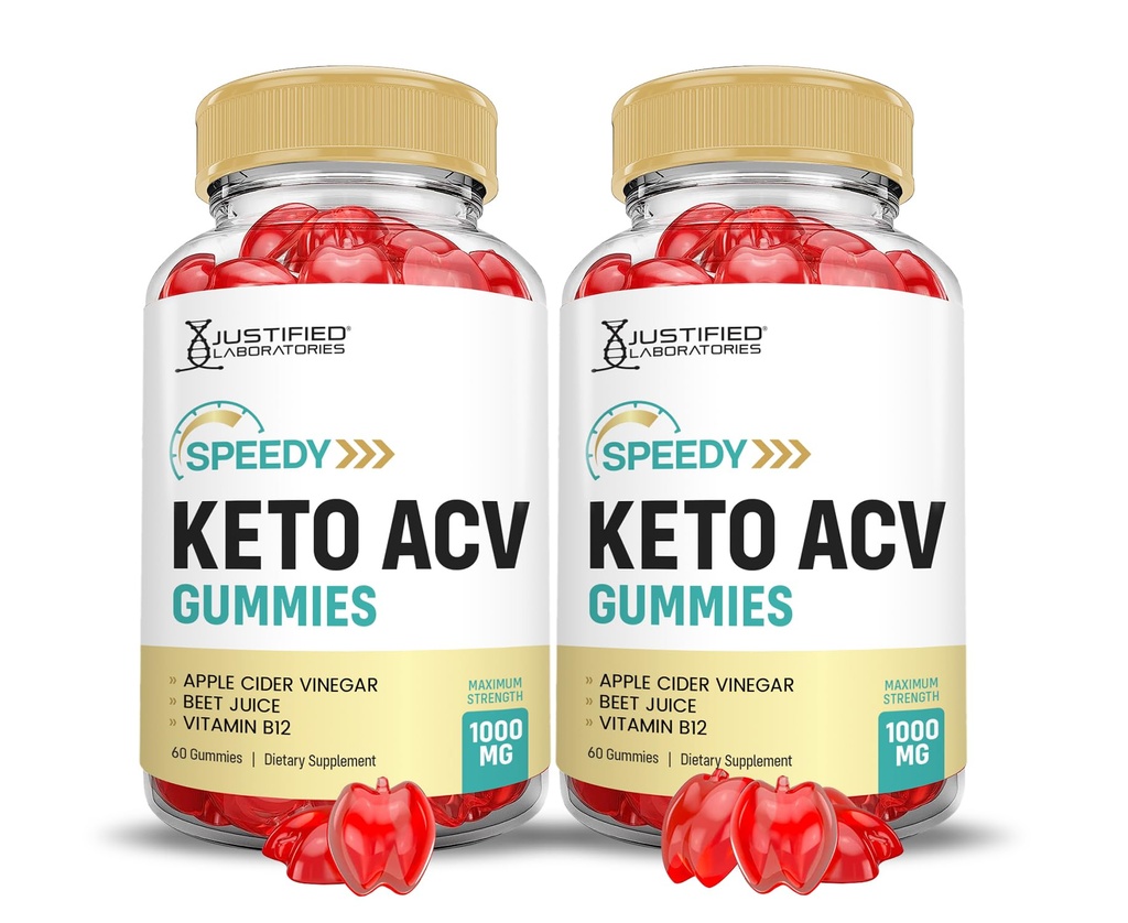 (2 paket) Speedy Keto ACV Gumies Napredna Formula 1000MG Speedy Keto Gumies Apple Cider Vinegar Oblikovan z Granatni sok sladkorne pese v prahu B12 Vegan Non GSO 120 Gummys