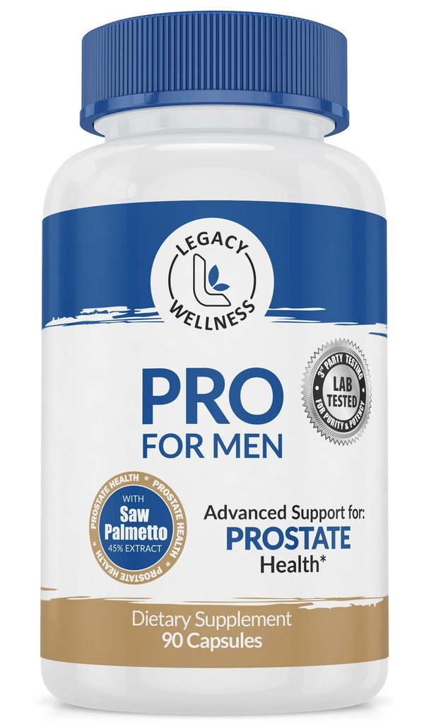 PRO Prostata Health Supplements Za moške z žago Palmetto, Beta sitosterol + Podpira zdravo uriniranje in pretok, zmanjša Urges & Kopalnica izleti Tako lahko dobro spite + DHT blokator, 90 kapsul