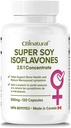 Soy Isoflavones 2,5:1 ekstrakt 500mg (1250 mg ekvivalentno), podpira žensko Wellness, 120 veganskih kapsul, 4-mesečna zaloga, brez glutena