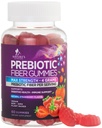 Fiber Gumies za odrasle, Daily 4g Gummy Fiber dopolnilo, Prebiotic Gummy Pregestive Health Support - Rastlinski temelji Topni Fiber Chews, Prebiotiki Podpira Rednost & Prebava Non-GMO - 60 Gumies