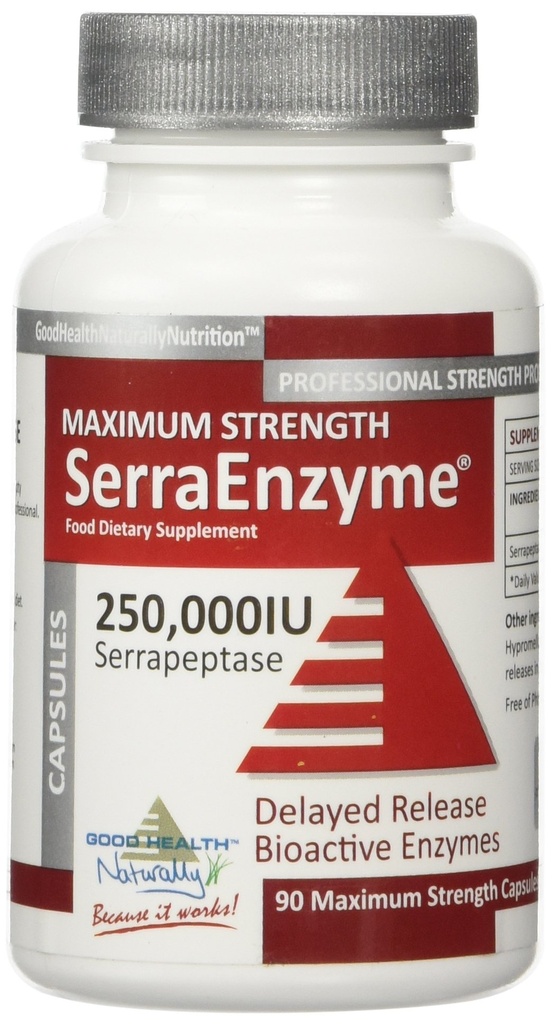 Serra Enzyme Serrapeptase dodatek - čista pljuča in Sinuze, Proteolitična, Prebavna čistila 