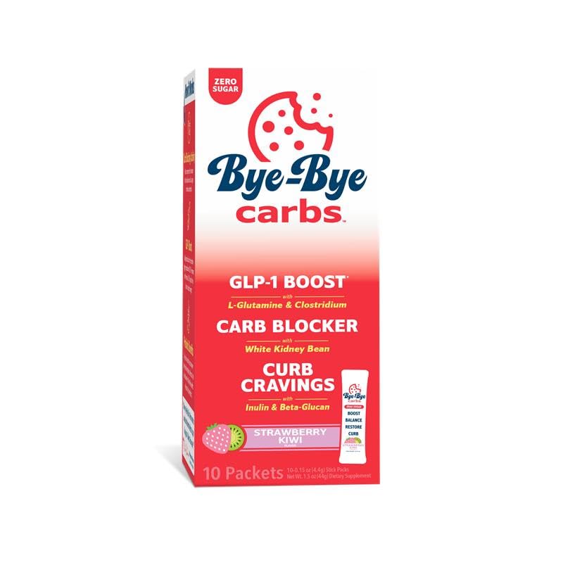 Bye-bye Carbs - Carb Bloking Drink Mix - Boj Cravings, Feel Full longer, & Podpora Prebava Sugar-free & Keto prijazno - Jagoda Kiwi