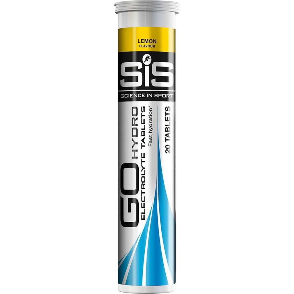 SIS Hydro Electrolyte Drink Tablets, Electrolyte Tabs for Hydration, Izboljšana vzdržljivost Športni Drink za tek, kolesarjenje, Triatlon, Lemon - 20 Tablete - 1 paket