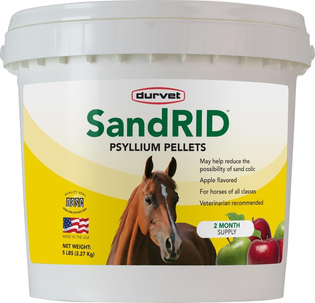 Durvet 699627 Sandrid Psyllium Pelets, 5 Lb, 5 funt (paket z 1)