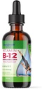 LIKVIDHEALTH Vitamin B12 Metilkobalamin Tekoče kapljice s podjezičnim hidroksokobalamin - povečanje energije, podpora imunskega sistema, izboljšanje spomina in koncentracije - Izdelano v ZDA, Vegan, Non-GMO (2 oz)