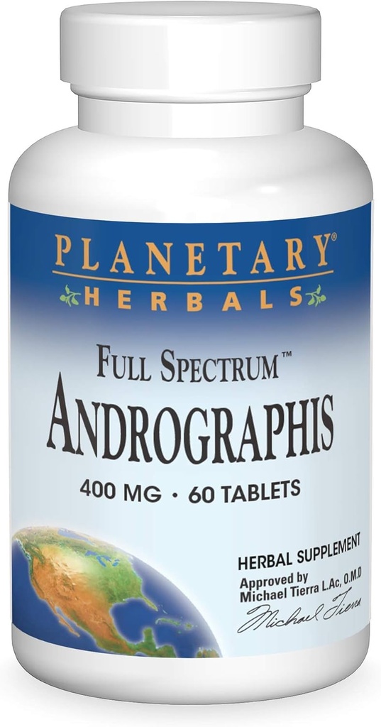 Planetarna zelišča Celoten spekter Andrographis 400mg - Ayurvedic Herb - 60 tablet
