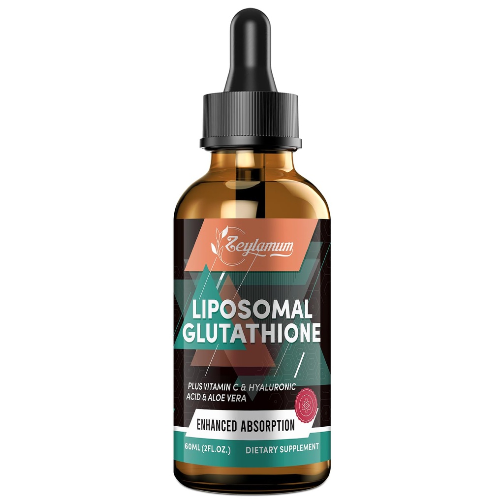 2000MG liposomske glutationske tekoče kapljice, ultra visoka absorpcija, naravna razstrupitev, imunski sistem in kožni supprot*, L-glutation, vitamin C in hialuronska kislina, kapsule Alternativna, 2.02 OZ
