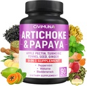 Artičoke kapsule z artičoko, papajo, jabolko pektin in več - 90 Kapsule za 3 mesece dobave