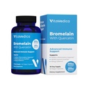 VitaMedica Bromelain & Quercetin dodatek - 500mg Bromelain 250mg Quercetin - 2400 GDU za imuniteto, skupno podporo, vnetje in okrevanje mišic - 60 Veganskih kapsul - 30 Služabnikov