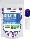 XPRS Nutra velikost 1 prazne kapsule - 100 Število praznih kapsul želatine - Tablete DIY Kapsule Polnjenje - Čiste goveje tablete Gel caps za Do-it-Your Yourself Supplements (Purple/White)
