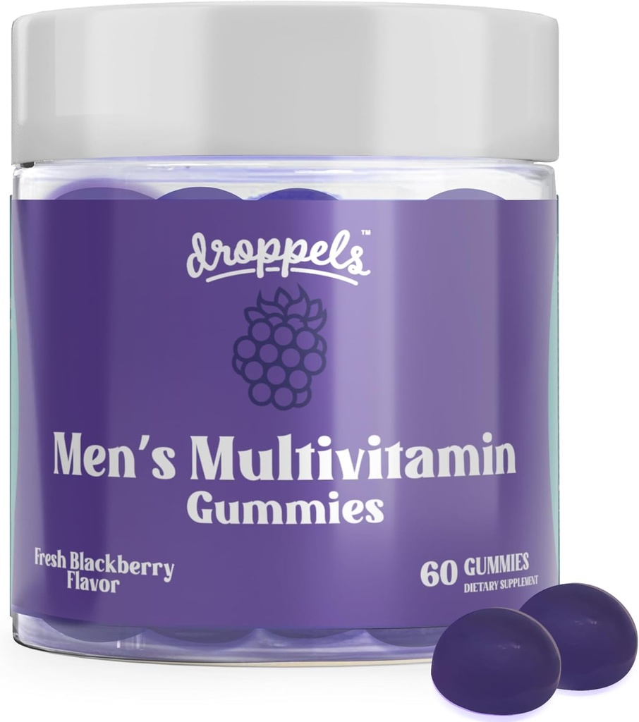 Kapljice Moški multivitaminski gumiji s folno kislino, vitamini A, D, C, E, K, B6, B12, Biotin & več 