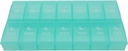 7 tedenske tablete AM PM Organizator, ShysTech velike tablete tablete tablete Box 2 čas na dan za tablete/zdravilo/dodatki/vitamin (zelen)