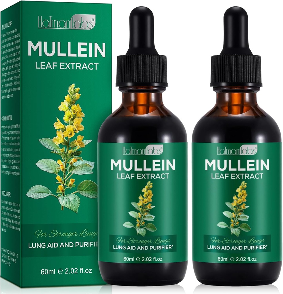 Mullein Leaf Extract Mullein Leaf Extract za Lungs Mullein kapljice Mullein Leaf Lung Cleasse Dodatek 4.04 Fl.Oz