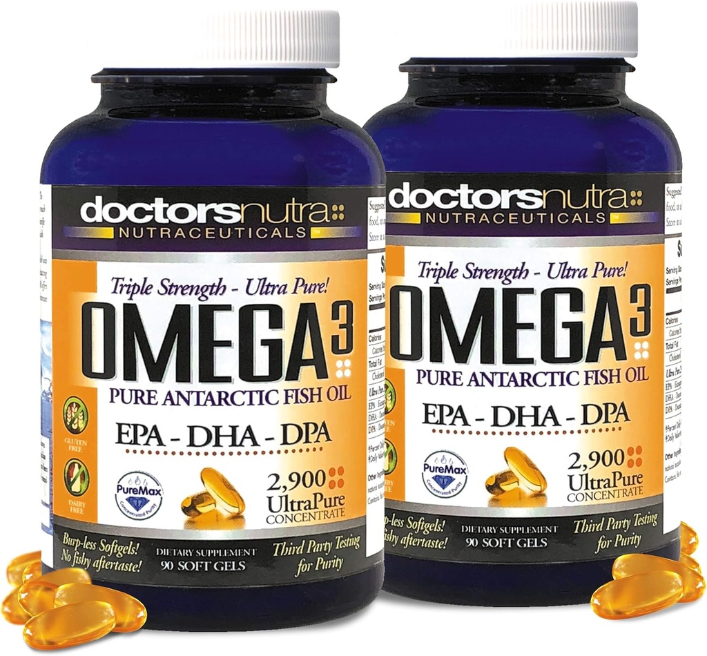 (paket z 2) Wild Omega 3 ribje olje DPA dodatek 2900 Milligrams, EPA-DPA-DHA, SoftGels