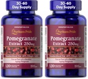 Puritan's Pride Pomegranate Extract, 250 Mg, 120 Število (Pack of 2)