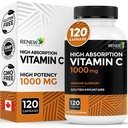 RENEW AKTIVNOSTI Največja moč Vitamin C 1000MG na Serving – Antioksidant in imunski ojačevalec za splošno zdravje, kosti, zob in žvečilnih gumijev – Ne-GMO, Sugar-free, 4-Mesec dobave – Izdelano v Kanadi – 120 kapsul