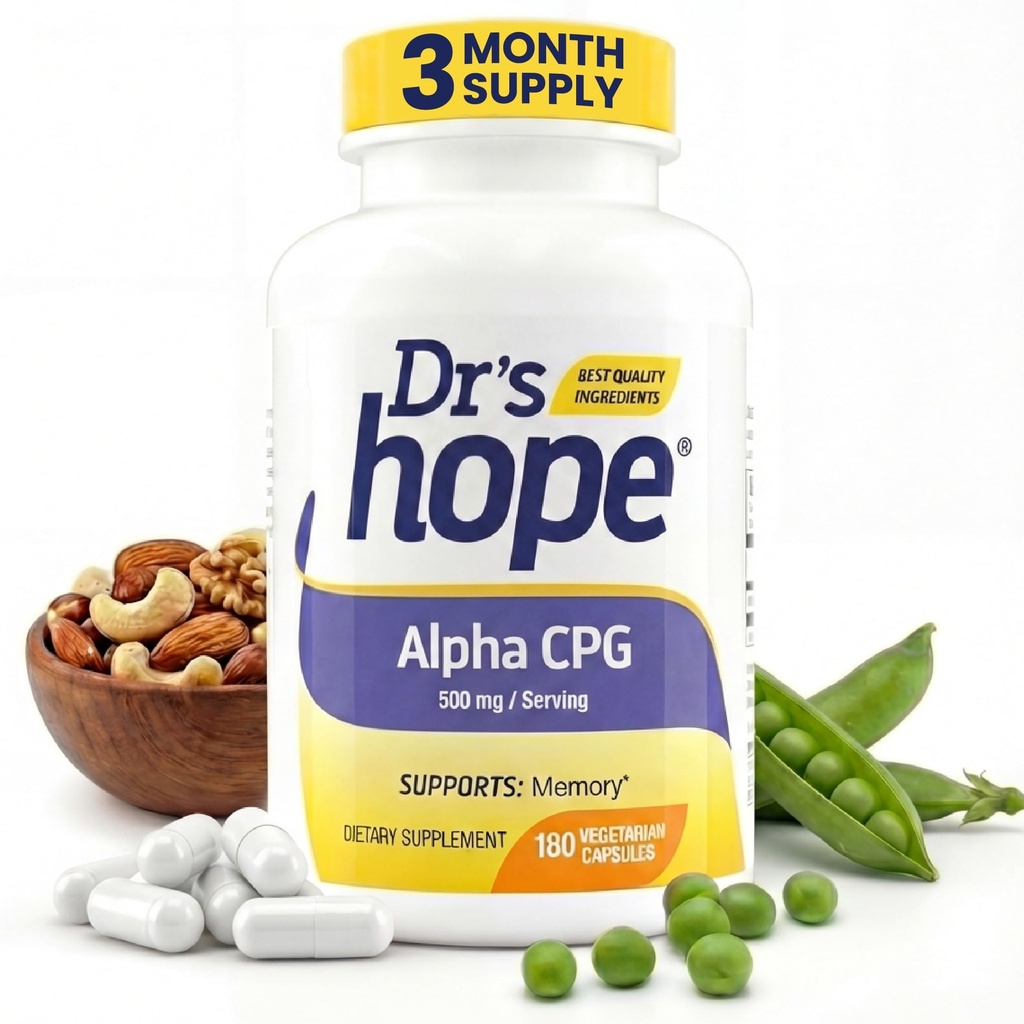 Alfa GPC 500mg, Alpha GPC dodatek - podpira spomin in kognitivne funkcije - 180 Veggie kapsule, Made in The ZDA