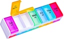 Bele ekstra velike tablete Organizator 2 krat na dan, XXL tablete Box 7 dan, velike tedenske tablete Box Organizator, Ogromen AM PM tablete Primer, Velikan Daily Pill Container s 14 XL Compartment za vse Meds(Dvojno Sided)