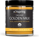 Dr. Mercola Solspring Organic Golden Milk Herbal Supplement, 2,64 Oz. (75 g), Veganska začimba mešanica z kurkuma & Ginger, Non GSO, Gluten Free, Soy Free, USDA Organic