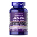 Puritan's Pride Grapesee Extract 100mg s Citrus Bioflavonoid Complex, prehransko dopolnilo za antioksidant in zdravje srca, 200 kapsul za hitro sproščanje