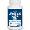 liposomski NAD+ 500 mg + trans-resveratrol 300 mg, superior absorpcija pravi NAD dodatek učinkovit za celično energijo Presnova in DNA popravila, 60 Softgels