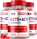 Rize laboratoriji - Ace Keto ACV Gummies, Napredna izguba teže 1000mg, Apple Cider Vinegar dodatek (180 Gummies)