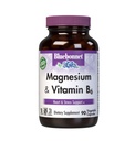 Bluebonnet Nutrition Magnezij & B6 – 400 mg Magnezijev oksid & aspartat z vitaminom B6 25 mg – Heart & Brain Magnezium Complex za ženske in moške* - Ne-GMO, Vegan, Gluten-free - 90 rastlinskih kapsul
