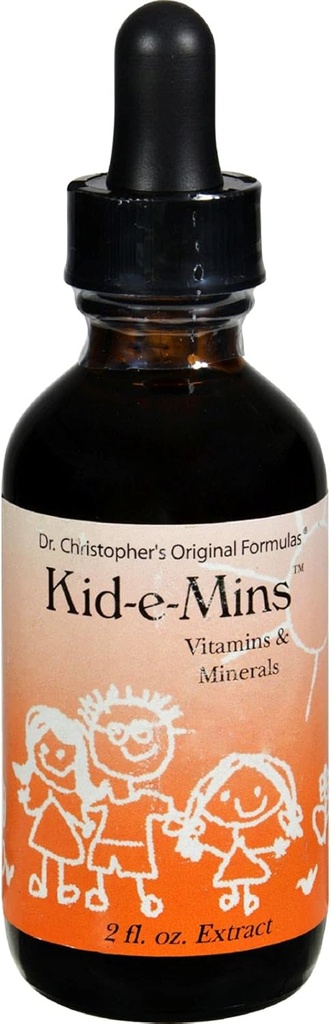 Dr. Christopher's Kid-e-Mins Vitamini in minerali oranžna - 2 fl oz