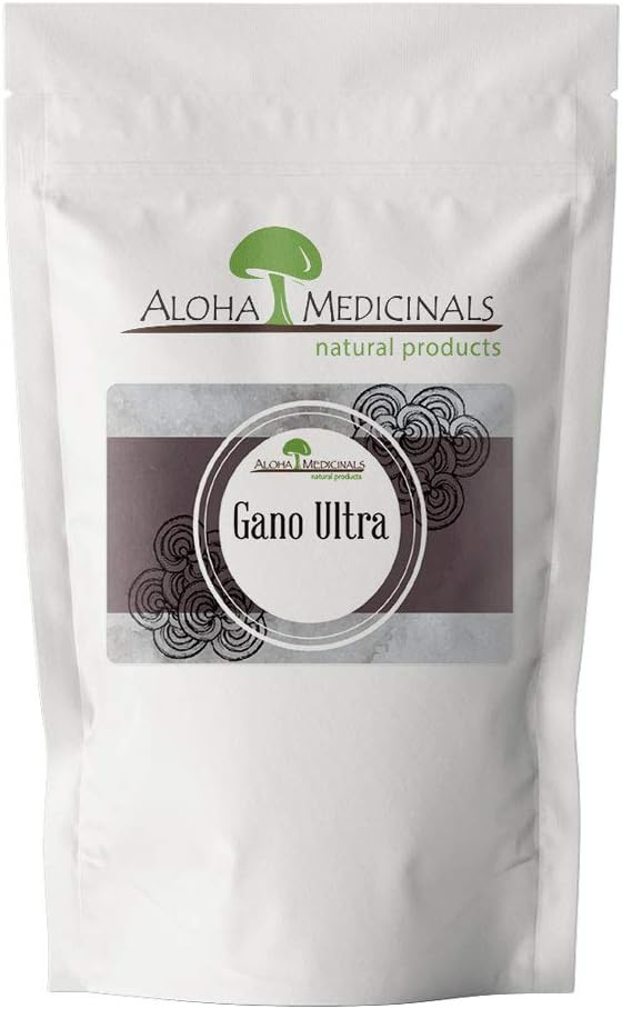 Aloha Medicines Gano Ultra, Certified Organic Goba dopolnilo, Naravni zdravstveni dodatek, Vreča 1 kg prahu