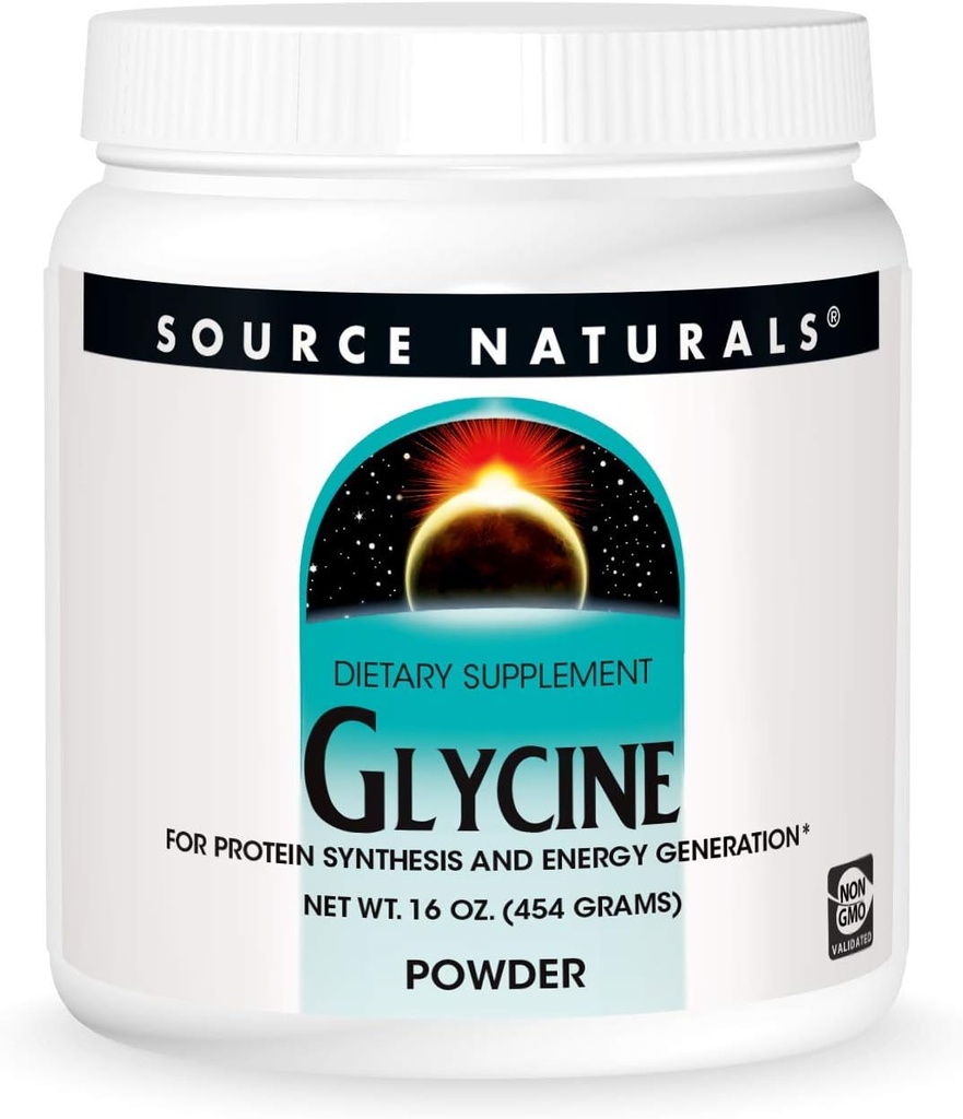 Vir Naturals Glycine, za protein Systhesis in energetiko*, 454 Grams - 16 oz Powder