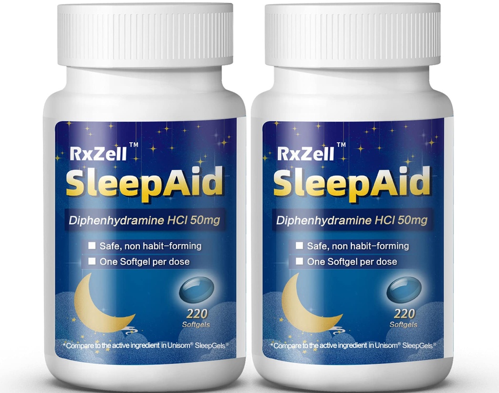 Pomoč za spanje, Difenhidramin Softgels 50mg, Enostaven za sweellow, Podpira bolj mirno spanje, nenavaden Forming (220 Štetje 