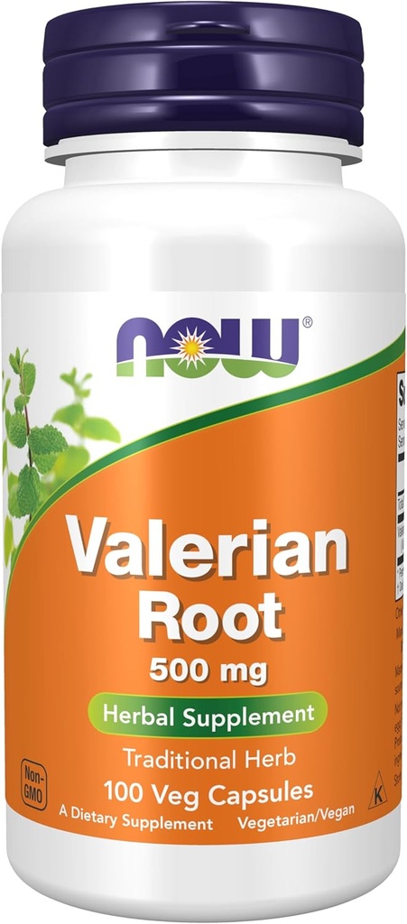 Zdaj dopolnila, Valerian Root (Valeriana officinalis) 500 mg, Zeliščni dodatek, 100 Veg kapsule