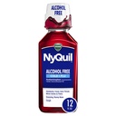 Vicks NyQuil, brez alkohola, kašelj, olajšanje prehlada in gripe, vneto grlo, zvišana telesna temperatura in prezasedenost, Berry, 12 Fl Oz