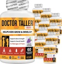 NuBest Doctor Taller Otroci z multivitamini, multimineral, kalcij žvečljive tablete, Kalcij dodatek za otroke starosti 2 do 9 - Grozdni okus - pomaga otrokom zdravo - 12 Pack