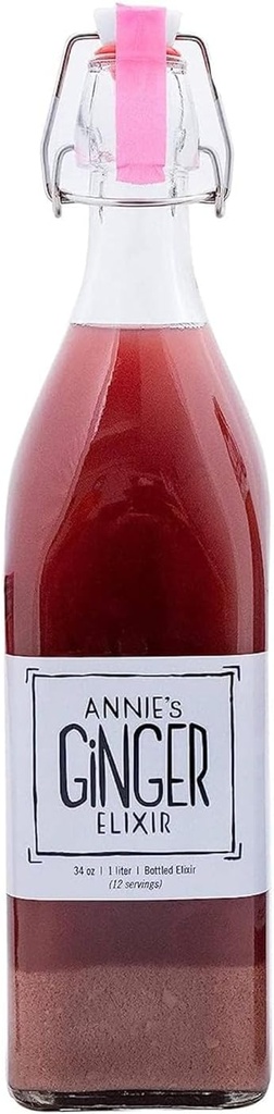 Annie's Ginger Elixir, 34oz 2-Pack, Čisti naravni organski tonski ingver Shot, Prebavno čiščenje krepi imuno obrambo, Daily Gut Health and Wellness, Non-GMO Beverage