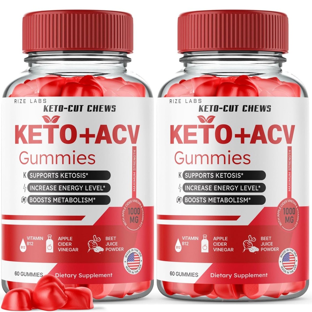 (2 paket) Keto-Cut Chews ACV Gummies - Keto-Cut Chews Premium Keto ACV za napredno hujšanje, Keto + ACV Gummy, Keto Cut Chews Največja moč dodatek, KetoCut Chews Mnenja (120 Gummies)