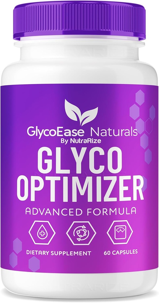 GlycoEase Glyco Optimizer - GlycoEase tablete, vse naravno prehranska dopolnila, Napredna podpora Formule Glycogen, Glycoeas Naturals, Glyco Ease Reviews (60 kapsul)