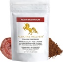Addictive Wellness Reishi Gobe Extract Powder + Spores (50/50 Mešanica) Les Gojijo čisti & močni Wildcrafted Ganoderma 50g (1,76 oz)