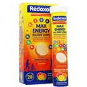 Redoxon Max Energy, Pomoč za podporo Inmune sistem, Citrus Flavor, 20 šumeče tablete, 2,82 Oz, Box