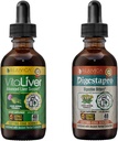 Rejuvica Health VitaLiver & DigestaPro - Advanced Jetra & Prebava Podpora - Tekoča dostava za boljšo absorpcijo - Milk Thistle, Chanca Piedra, Artichoke, Dandelion & More!
