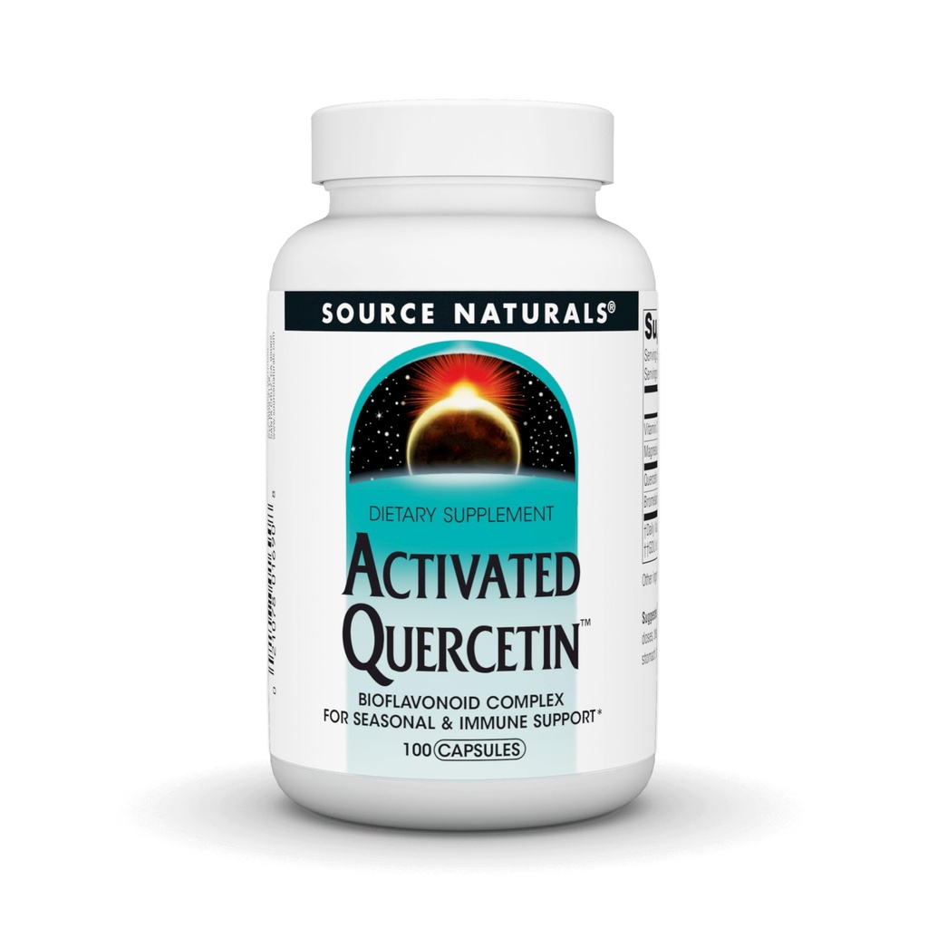 Vir Naturals Aktiviran Quercetin, Bioflavanoid Complex, za sezonsko in imuno podporo* - 100 kapsul