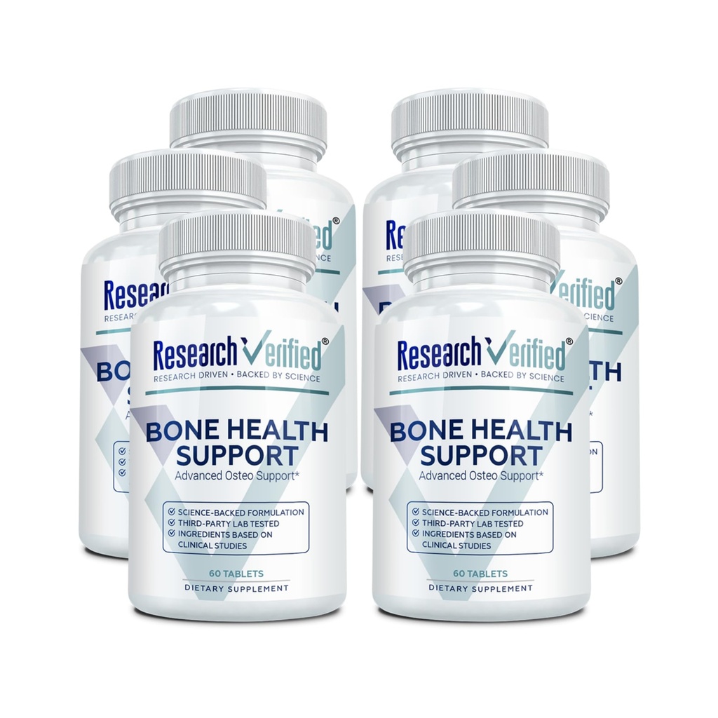 Raziskave Preverjena podpora za zdravje kosti - Ponovna gradnja kostne mase - Triple Calcium Complex, Vitamin D3, Vitamin K2, Soy Isoflavones, BioPerin - 360 tablet - 6 mesecev dobave