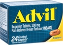 Advil Ibuprofen Obložene kapuce Bolečina Reliever in Reader vročine 200 Milligram 24Ct